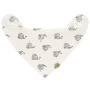 Comparateur de prix : Olmitos Bavoir bandana en coton bio baleine Little Water