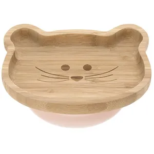 Lässig Assiette Ventousée En Bambou Souris - Lassig pas cher
