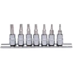Générique KS Tools 918.1558Chrome TX BIT Socket Set, 7pièces, 1/4``