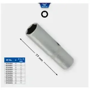 Comparateur de prix : Douille longue - BRILLIANT TOOLS - 6 pans - 1/2" - 10mm