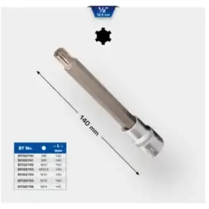 Comparateur de prix : BRILLIANT TOOLS Douille ribe 1/2', longueur 140 mm, M13