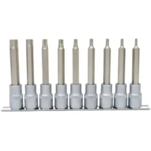 Comparateur de prix : 1/2" Jeu de douilles tournevis TX, longues, 9 pcs., T20-T60
