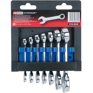 Comparateur de prix : Clé mixte courte 7 pièces KSTOOLS - Acier chrome-vanadium - A fourche