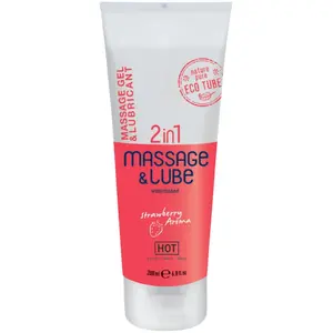 HOT Lubrifiant & Gel de Massage Fraise 200 ml pas cher