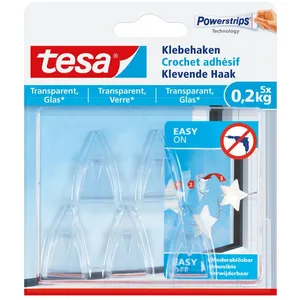 Tesa crochet adhesif - pour verre et surfaces transparentes - charge supportee : 0,2 kg pas cher