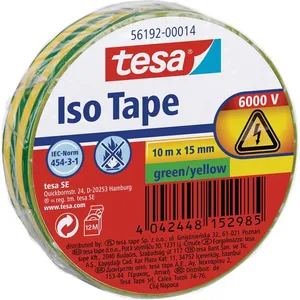 Comparateur de prix : Ruban isolant tesa 56192-14-02 vert, jaune (L x l) 10 m x 15 mm 1 pc(s)