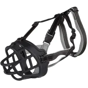Muselière - TRIXIE - Muzzle Flex - Caoutchouc - Taille XL/XXL - Noir pas cher