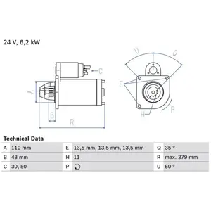 Comparateur de prix : BOSCH Démarreur (Ref: 0 986 021 200)