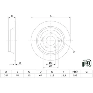 Disque de frein BOSCH 0 986 479 H11 arrière, plein, 1 pièce pas cher
