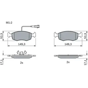 Comparateur de prix : BOSCH Plaquettes de frein X4 pour FIAT: Punto, 500 (Ref: 0 986 494 463)
