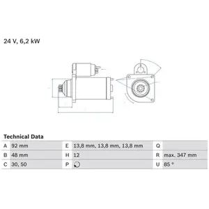 Comparateur de prix : BOSCH Démarreur (Ref: 0 986 022 980)