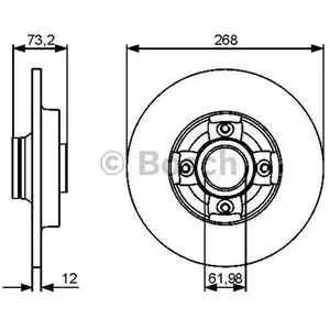 Disque de frein BOSCH 0 986 479 387 (Vendu à l'unité) - Réf. 0986479387 pas cher