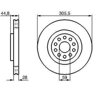 BOSCH Disques de frein pour LANCIA: Thesis (Ref: 0 986 478 963) pas cher