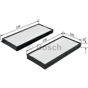 BOSCH Filtre d'habitacle pour KIA: Shuma, Sephia (Ref: 1 987 432 211)