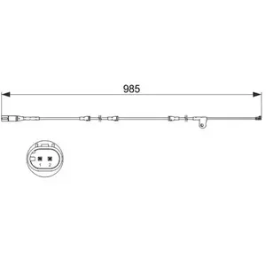 Comparateur de prix : Contact d'avertissement, usure des plaquettes de frein AP848 Bosch AP848