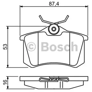 Kit de plaquettes de frein, frein à disque BOSCH 0986494387 pas cher