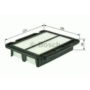BOSCH Filtre à air pour DAEWOO: Kalos & CHEVROLET: Aveo, Kalos (Ref: F 026 400 043) pas cher