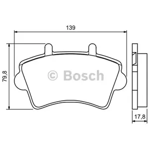 Jeu de 4 plaquettes de frein BOSCH 0 986 494 031 - Réf. 0986494031 pas cher