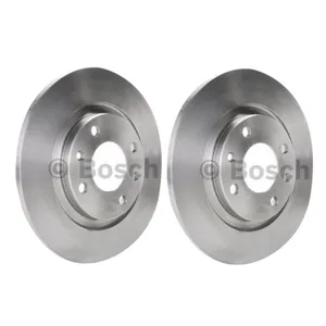 Comparateur de prix : Bosch Automotive Jeu de 2 disques de frein, plein, Essieu arrière, par ex. pour Vauxhall, Opel