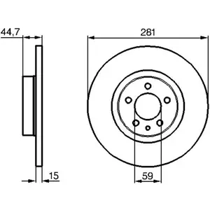 BOSCH Disques de frein pour ALFA ROMEO: 156 (Ref: 0 986 478 668) pas cher