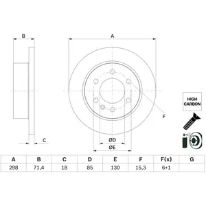 Disque de frein BOSCH 0 986 479 H06 pas cher