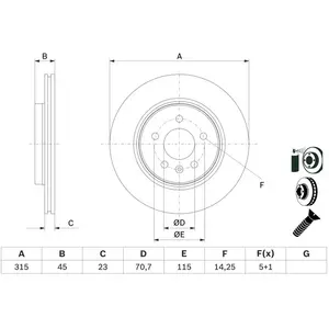 Disque de frein BOSCH 0 986 479 F85 pas cher