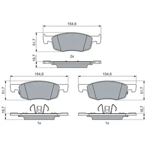 Kit de plaquettes de frein, frein à disque BOSCH 0 986 460 018 pas cher