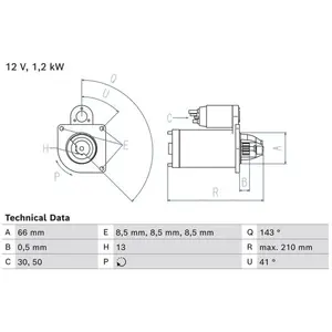 BOSCH Démarreur pour MINI: MINI & BMW: X1, Série 2 (Ref: 0 986 025 000) pas cher