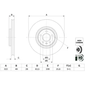 Disque de frein BD2835 Bosch BD2835 pas cher