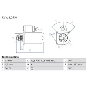 BOSCH Démarreur pour MAZDA: 3, 6, CX-5 (Ref: 0 986 026 410) pas cher