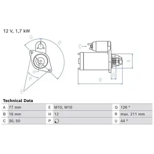 Comparateur de prix : BOSCH Démarreur pour KIA: Ceed, Sportage, Venga, Optima, Soul, Carens & HYUNDAI: i30, ix20, Accent, Elantra, ix35, i40, Tucson (Ref: 0 986 026 290)