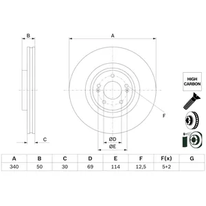 Disque de frein BOSCH 0 986 479 G93 pas cher