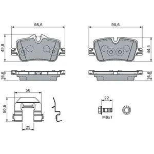 BOSCH 0 986 460 145 Jeu de plaquettes de frein pas cher