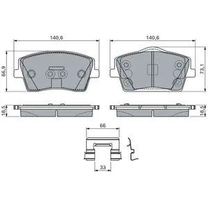BOSCH Plaquettes de frein X4 pour LYNK & CO: 01 & VOLVO: XC 40 (Ref: 0 986 460 144) pas cher