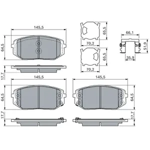 BOSCH Plaquettes de frein X4 pour HYUNDAI: Ioniq/5, Tucson, Ioniq 6 & KIA: EV6 (Ref: 0 986 460 164) pas cher