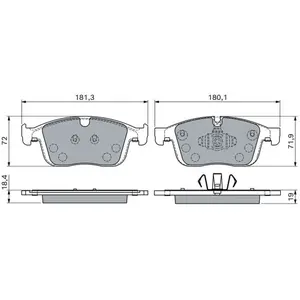 BOSCH Plaquettes de frein X4 pour VOLVO: XC 60 (Ref: 0 986 460 131) pas cher