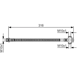 BOSCH Flexible de frein pour HYUNDAI: Terracan (Ref: 1 987 481 A65) pas cher