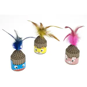 Jouet peluche pour chat avec du papier craquelé Ebi Wanna Bug Multicol... pas cher