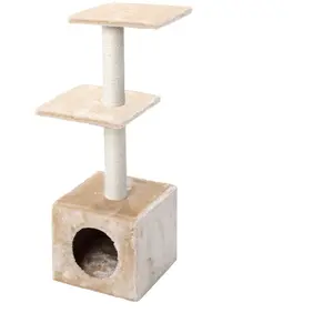 Comparateur de prix : Habitat Chat   EBI Arbre à chat Palazzo beige   30 x 30 x 90 cm