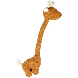 D&D Home, Jouet pour Chiens George en Teddy 52x20x10 cm, Corde épaisse avec Noeud dans Le Jouet, avec Queue en Corde de Coton Naturel, Rembourrage 100% Polyester, Couleur et Forme contemporaines