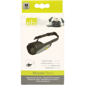 Muselière pour chien avec mesh Ebi Noir 15x36 cm / 17-21 cm 315/449639 pas cher