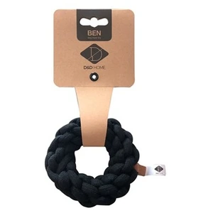 D&D Home Jouets Chien   Ben Anneau Tressé coloris noir   Taille XS