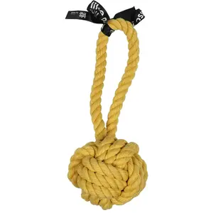 Balle pour chien avec boucle Ebi Are you knots Jaune 20x6x6 cm 305/468...