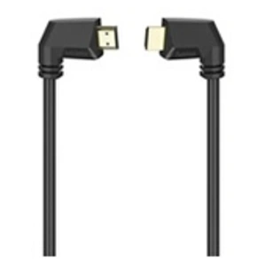 Hama Câble HDMI haute vitesse, f. mâle - f. mâle, 90°, Ether., doré, 1,5m pas cher
