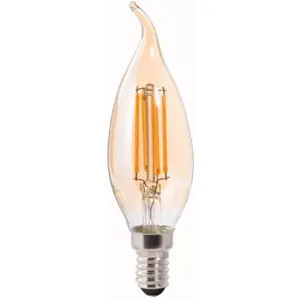 Ampoule filam. led, E14, 400LM remp. 35W, bgie cp vent, ambre, blc chd Xavax pas cher