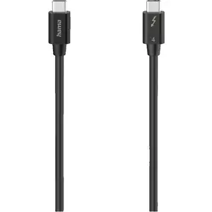 Hama Câble Thunderbolt-4 "USB-C", 40 Gbit/s, 5 A, 100 W, Ultra-HD 8K, 0,80m