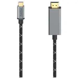 Hama Câble vidéo, fiche USB-C - fiche HDMI, Ultra-HD 4K@60Hz, alu, 1,50 m