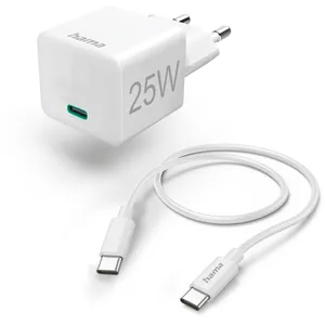 Comparateur de prix : Hama - Mini 25W Chargeur usb 25 w 1x usb-c® blanc intérieure R283952