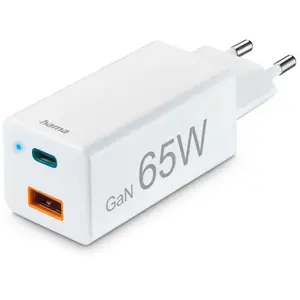 Comparateur de prix : Hama Mini chargeur GSM 220V USB-A+USB-C, 2 ports, QC+PD+GaN Blanc