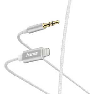 Comparateur de prix : Hama Aux-Kabel Lightning - 3,5-mm-Klinke, Nylon, 1,0 m, Weiß () - 00201522